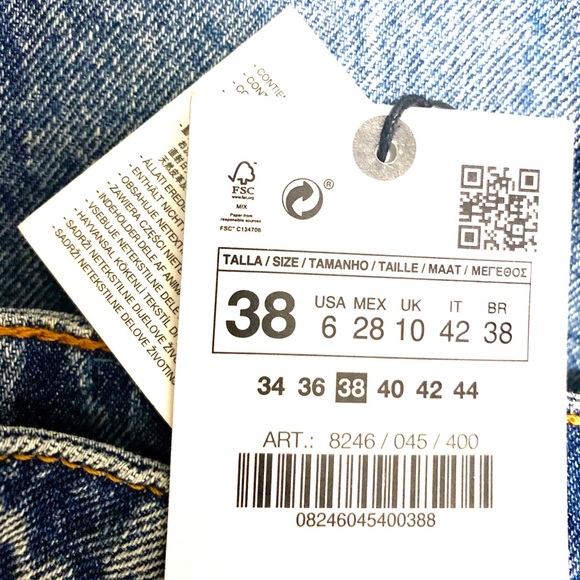 ZARA HW Premium Ankle Straight Jeans US 28 or US 6 - Picture 6 of 10